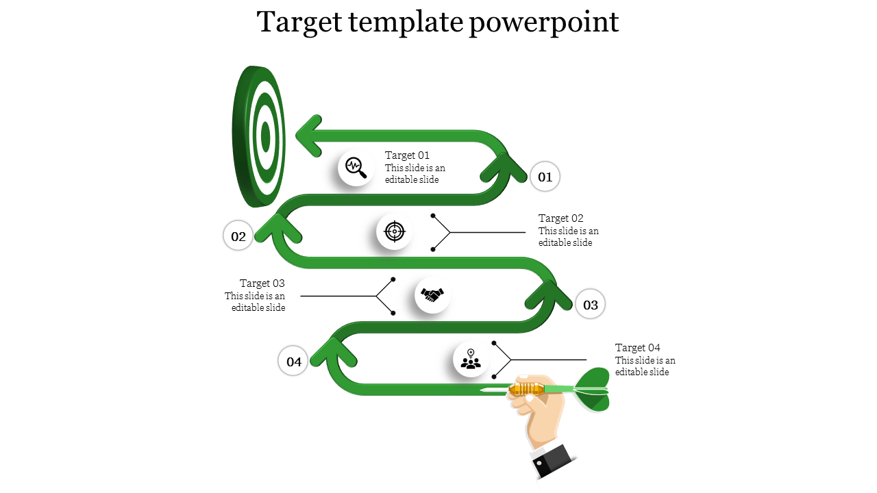 target template powerpoint-Green